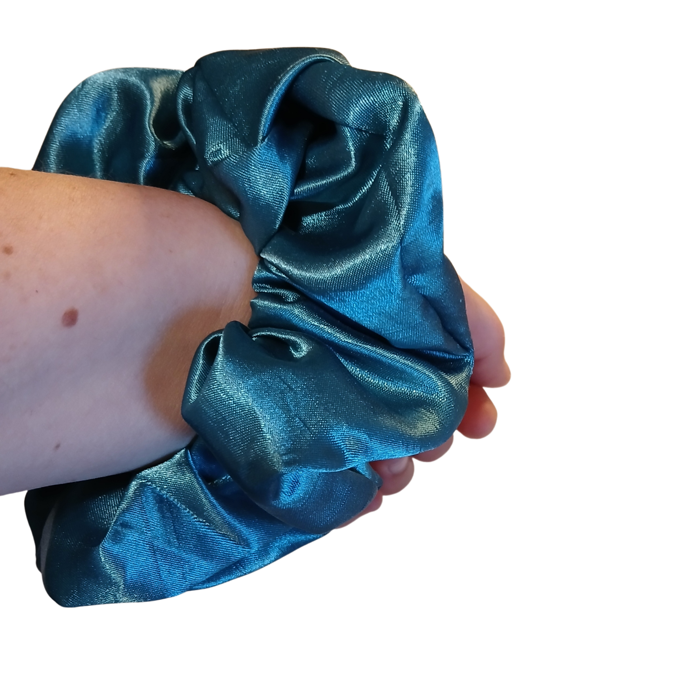 Blue Satin Hair Scrunchie – Smooth & Glossy Finish (Copy)
