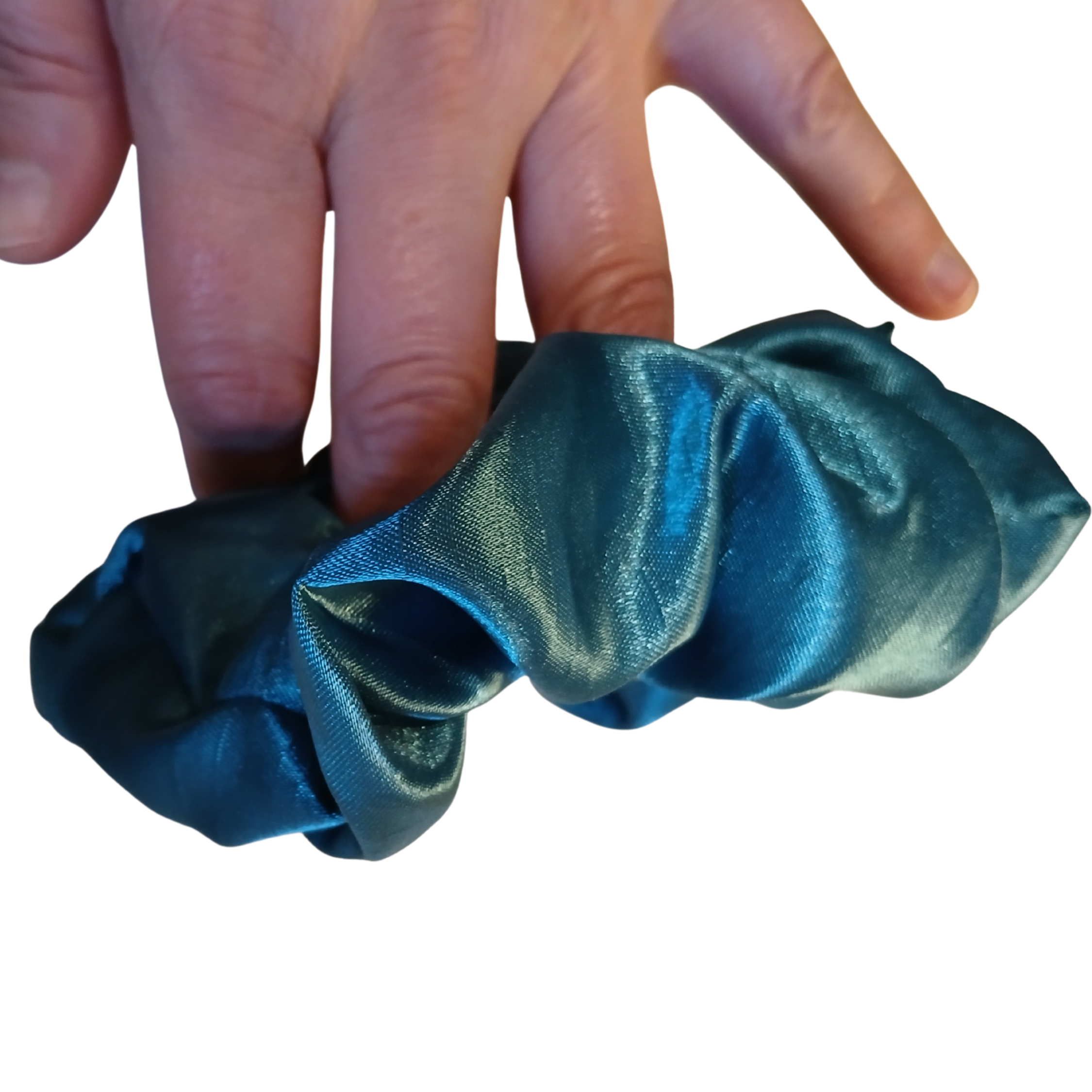 Blue Satin Hair Scrunchie – Smooth & Glossy Finish (Copy)