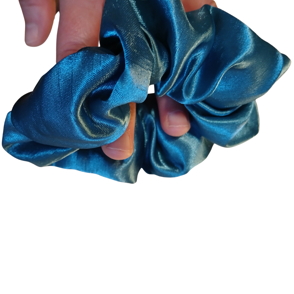 Blue Satin Hair Scrunchie – Smooth & Glossy Finish (Copy)