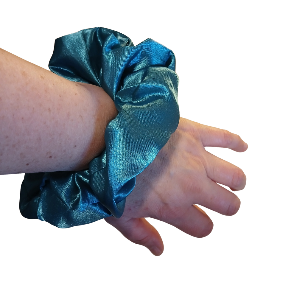 Blue Satin Hair Scrunchie – Smooth & Glossy Finish (Copy)