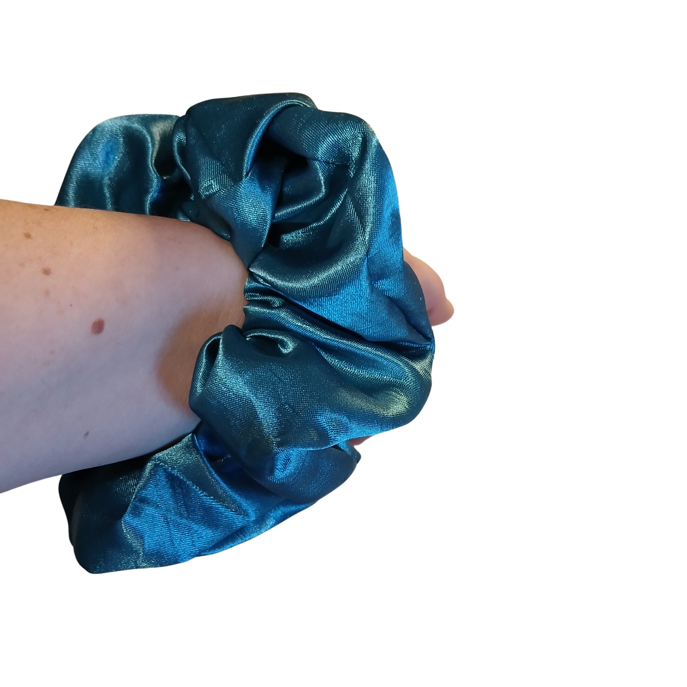 Blue Satin Hair Scrunchie – Smooth & Glossy Finish (Copy)