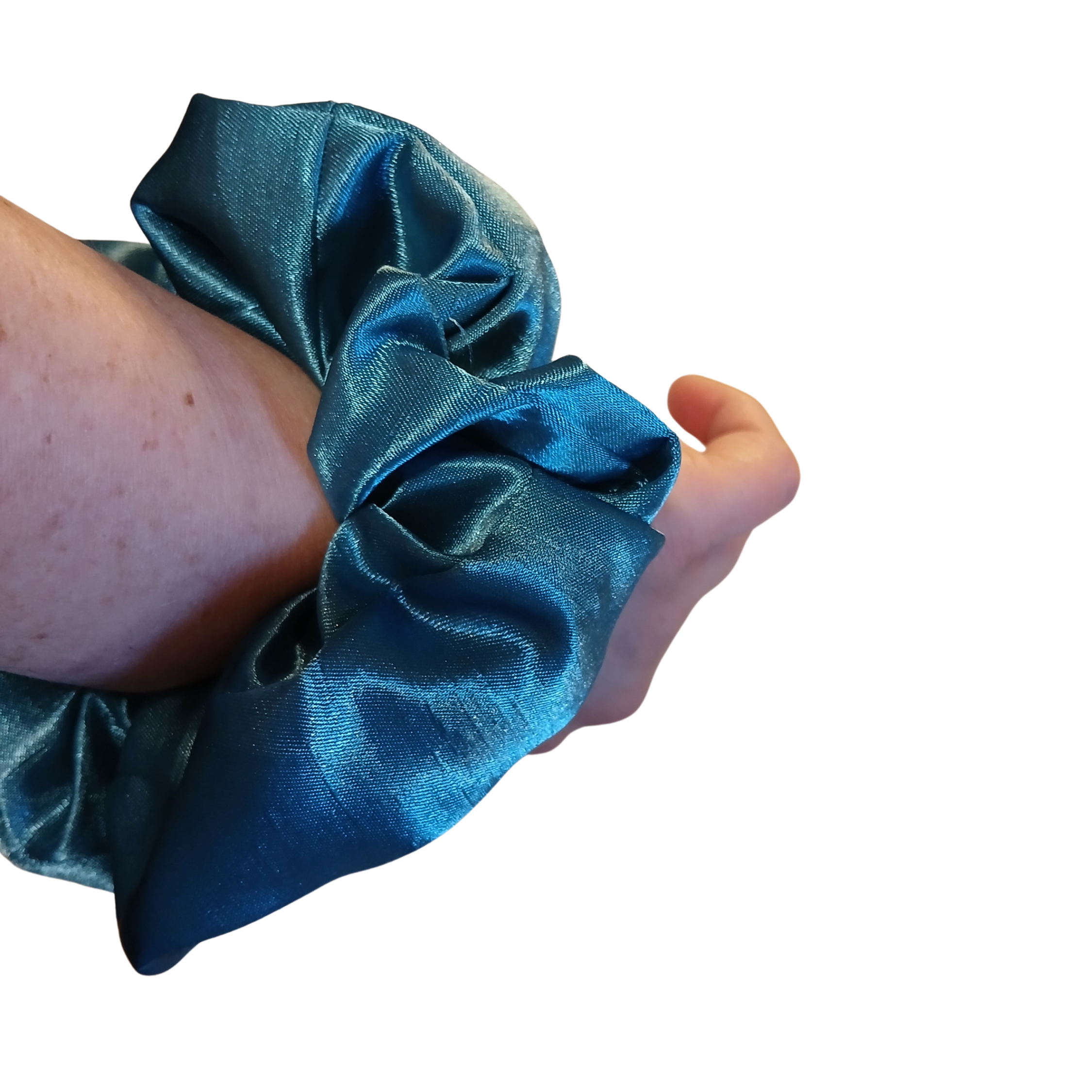 Blue Satin Hair Scrunchie – Smooth & Glossy Finish (Copy)