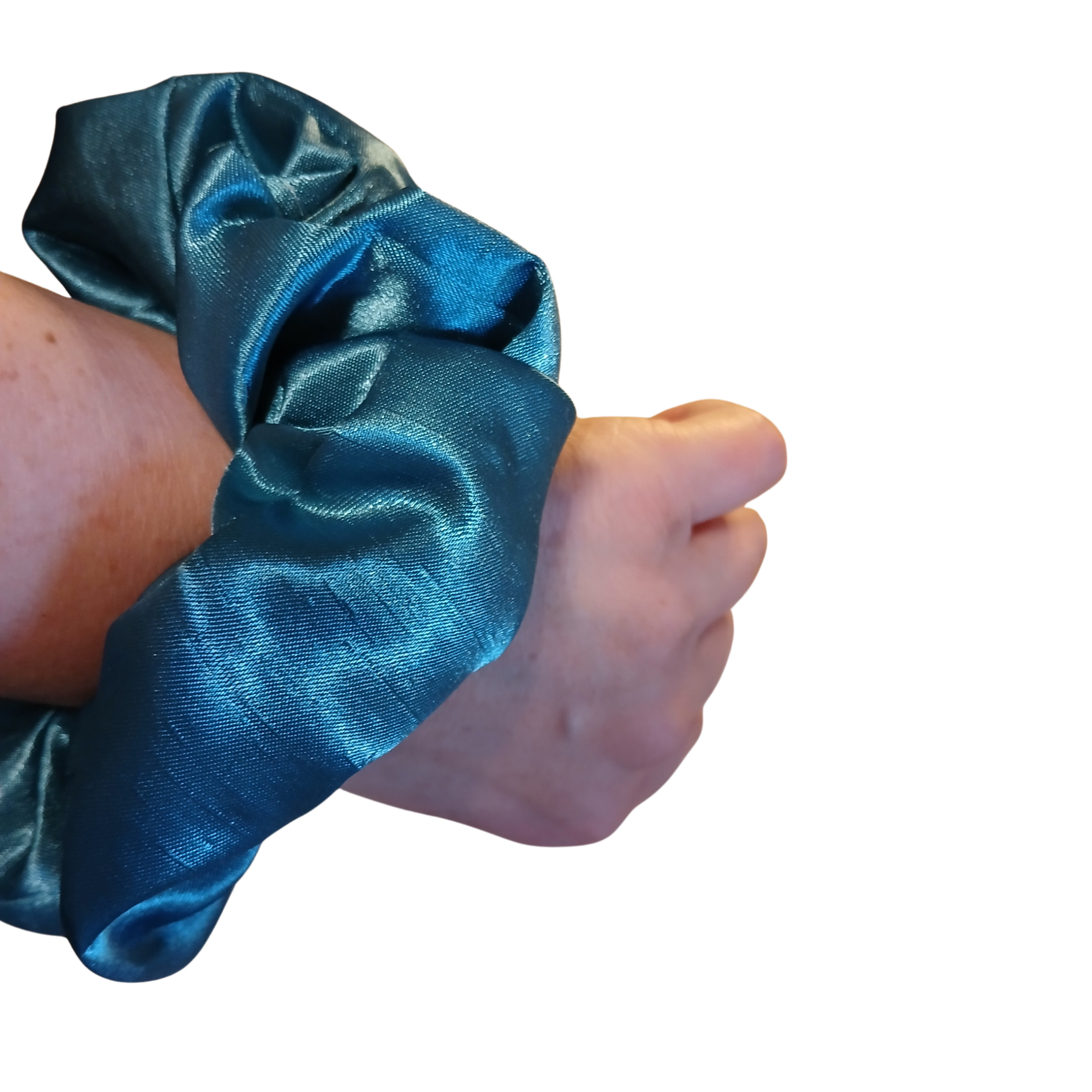 Blue Satin Hair Scrunchie – Smooth & Glossy Finish (Copy)