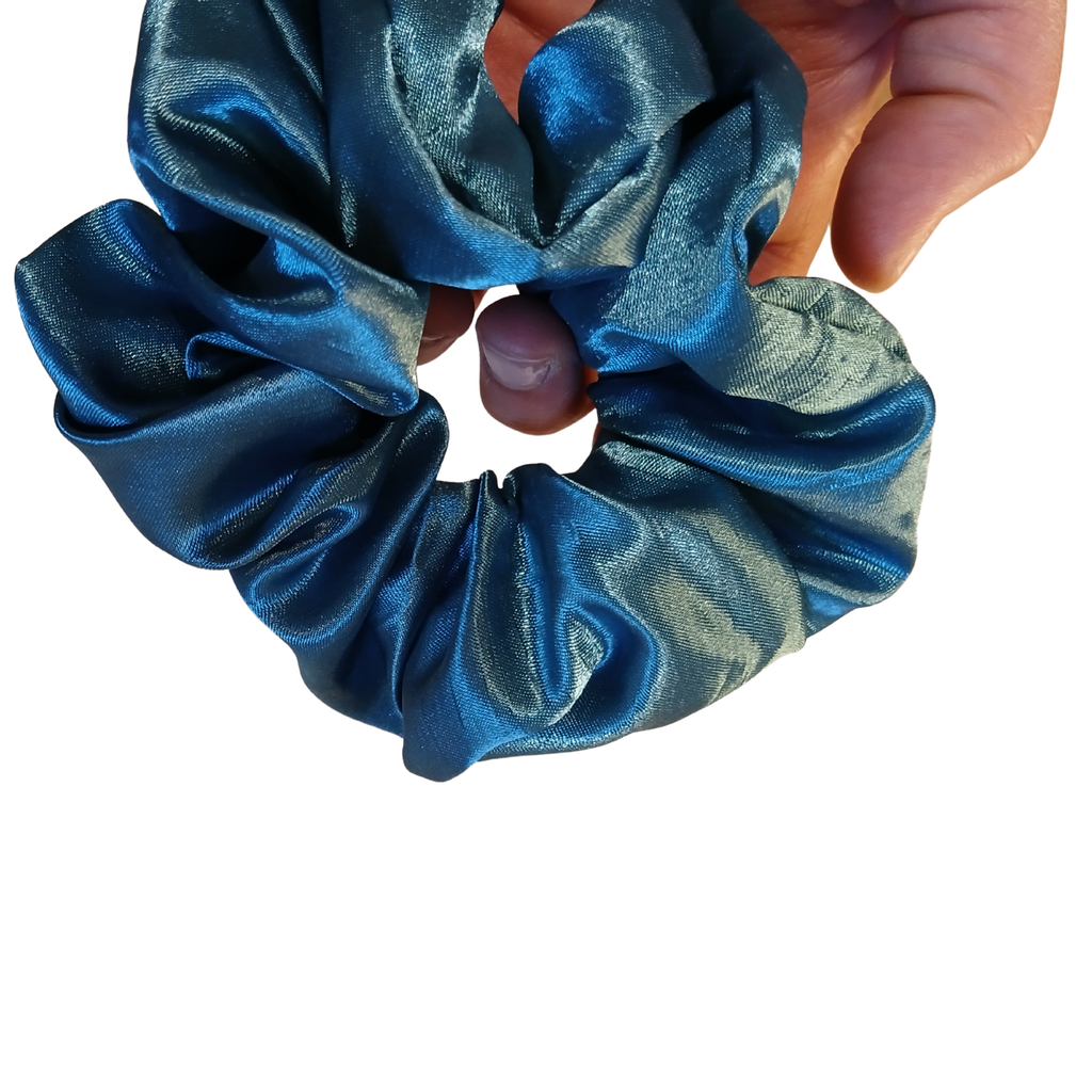 Blue Satin Hair Scrunchie – Smooth & Glossy Finish (Copy)
