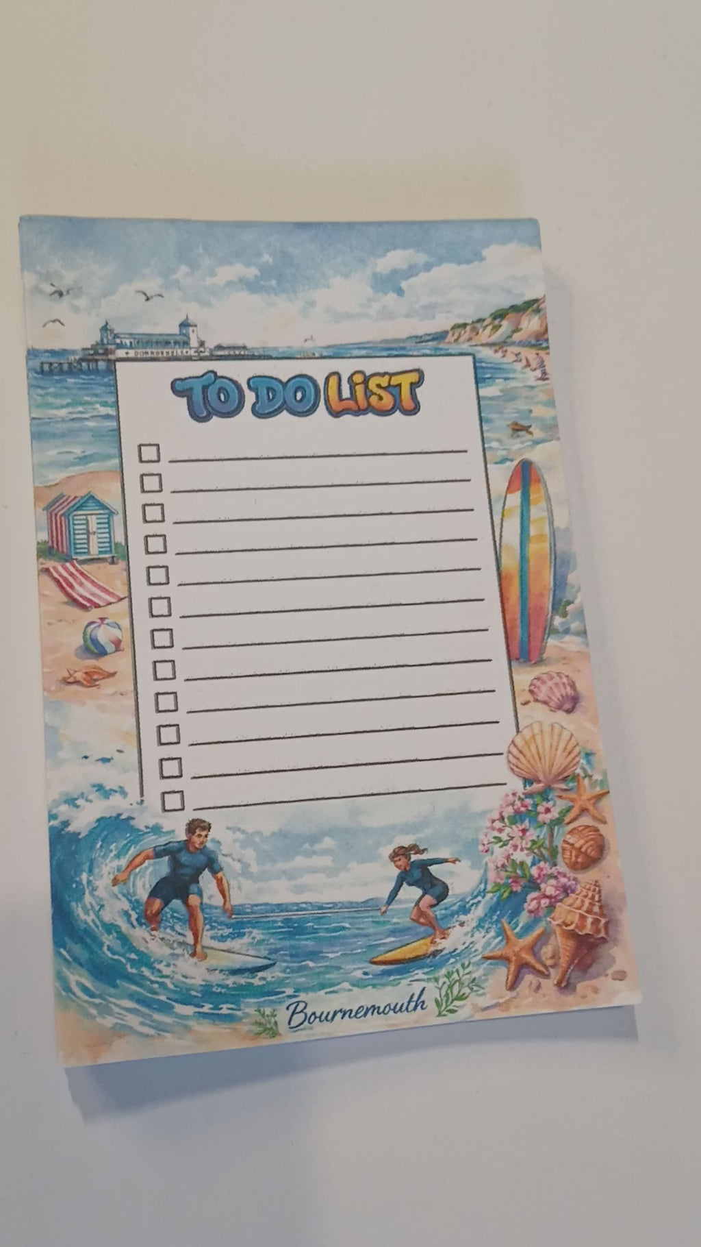 Handmade Beach Bournemouth To-Do List Notepad