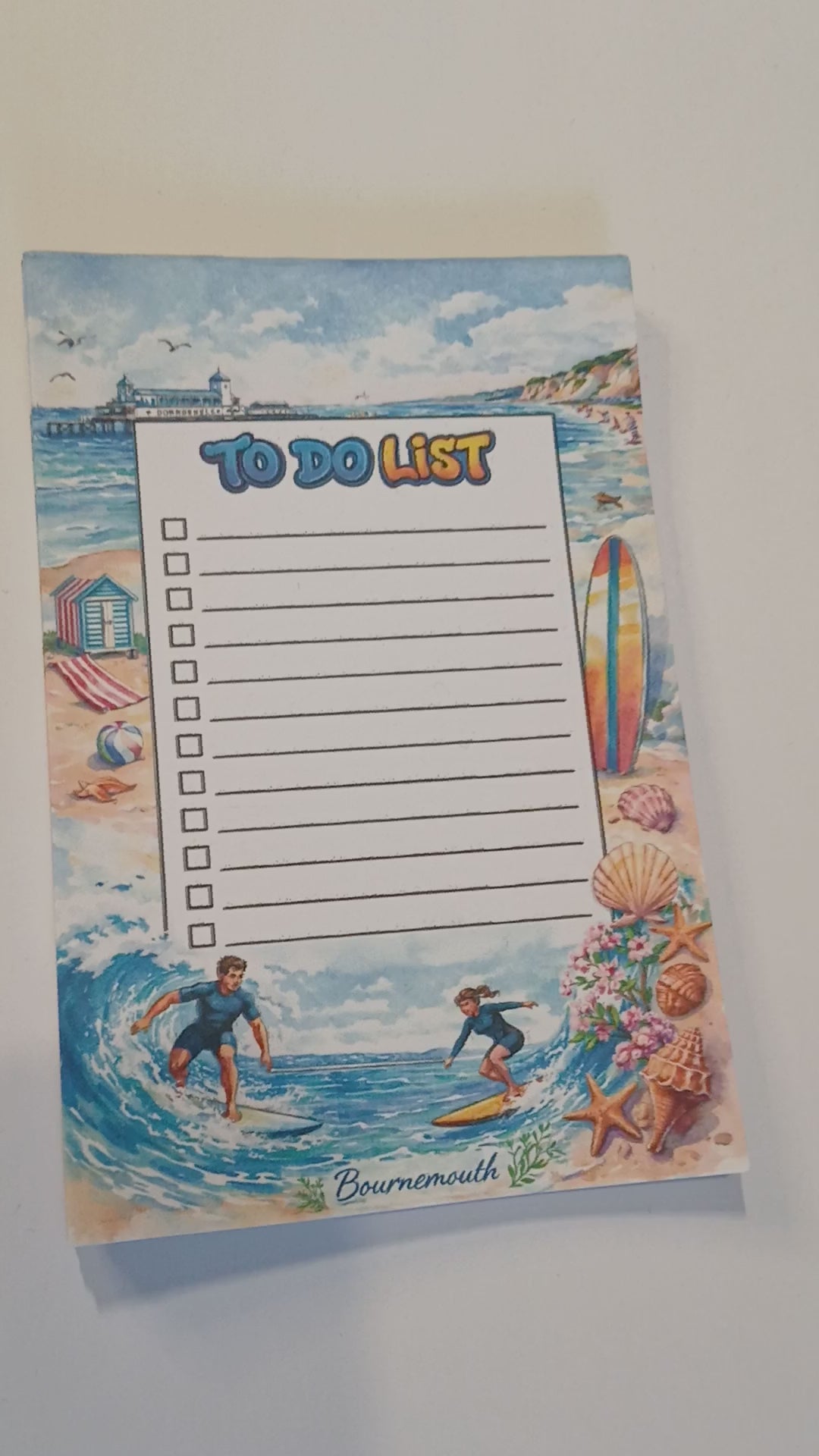 Handmade Beach Bournemouth To-Do List Notepad